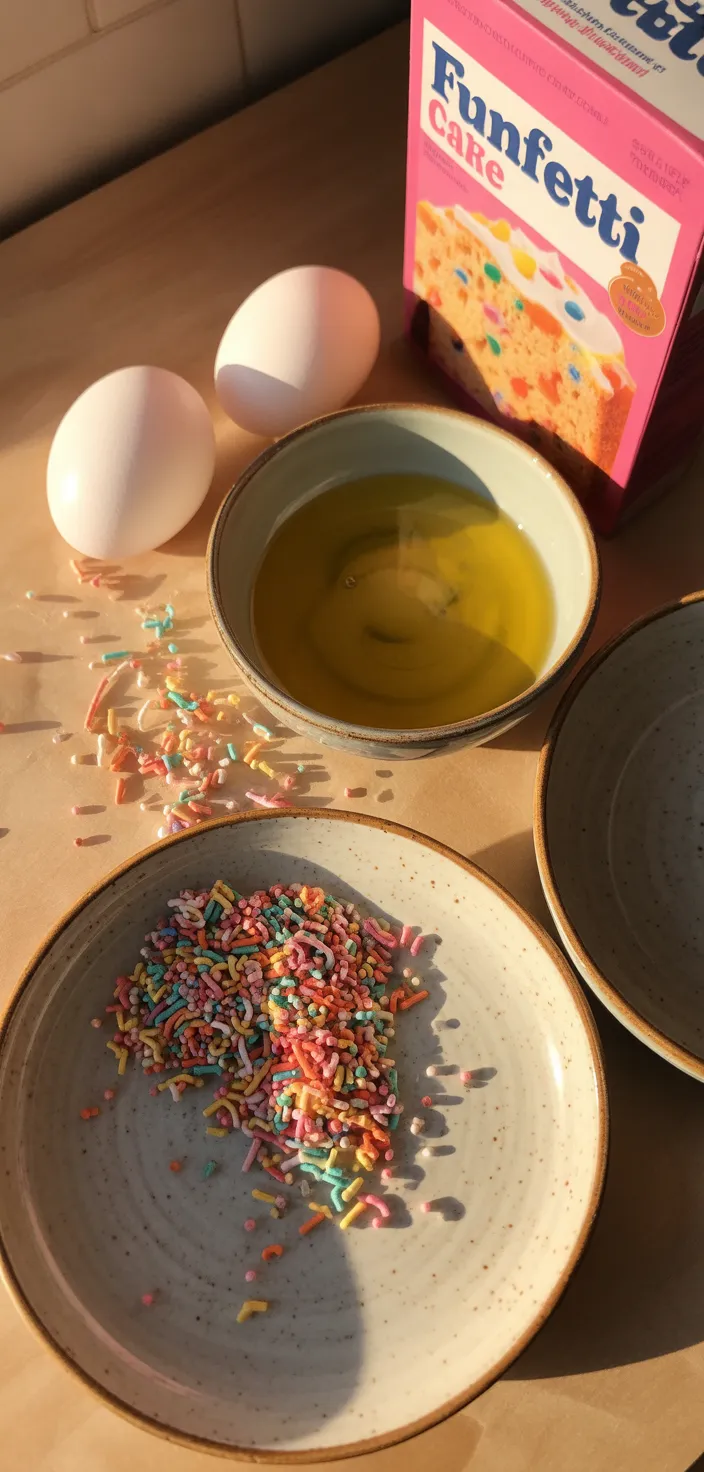 Ingredients photo for Funfetti Cake Mix Cookies Recipe