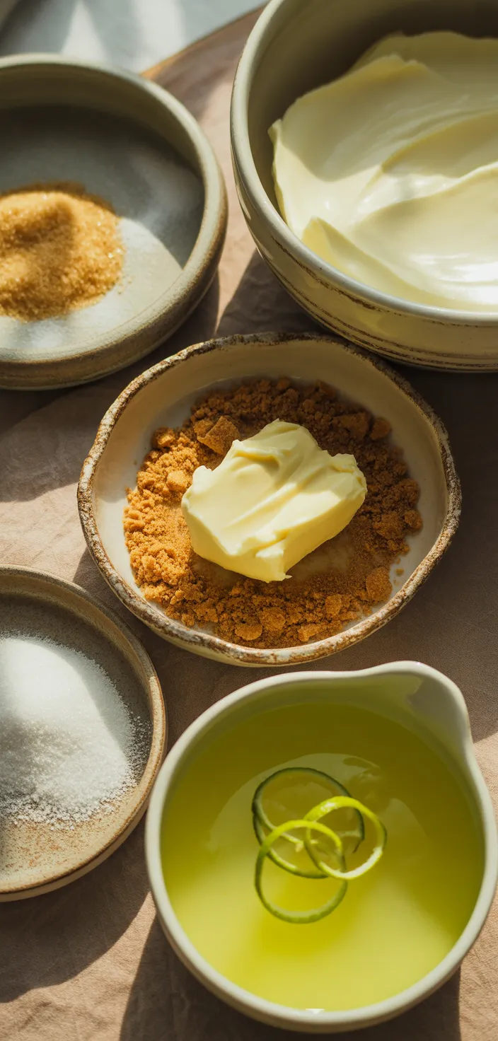 Ingredients photo for No Bake Key Lime Cheesecake • Olive & Mango Recipe
