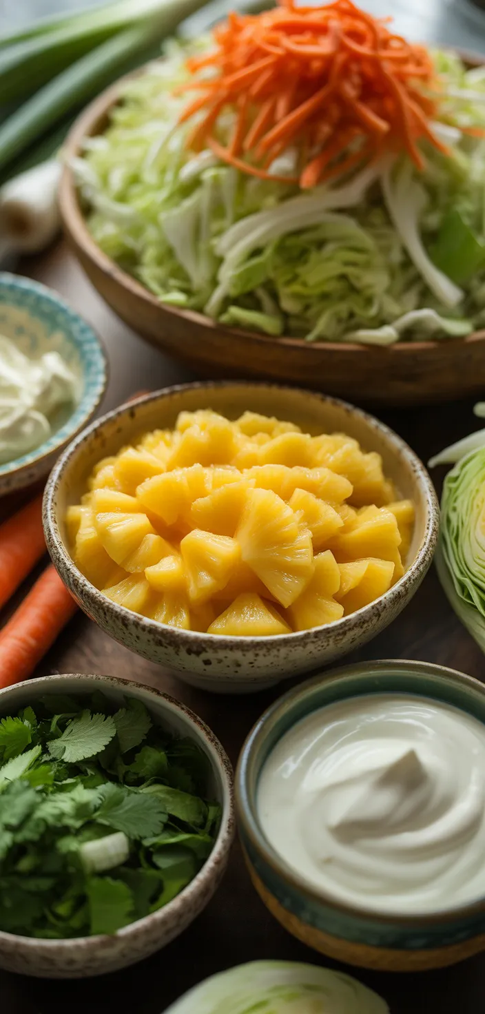 Ingredients photo for Pineapple Coleslaw Recipe
