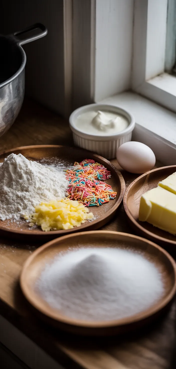 Ingredients photo for Sprinkle Cookies Recipe
