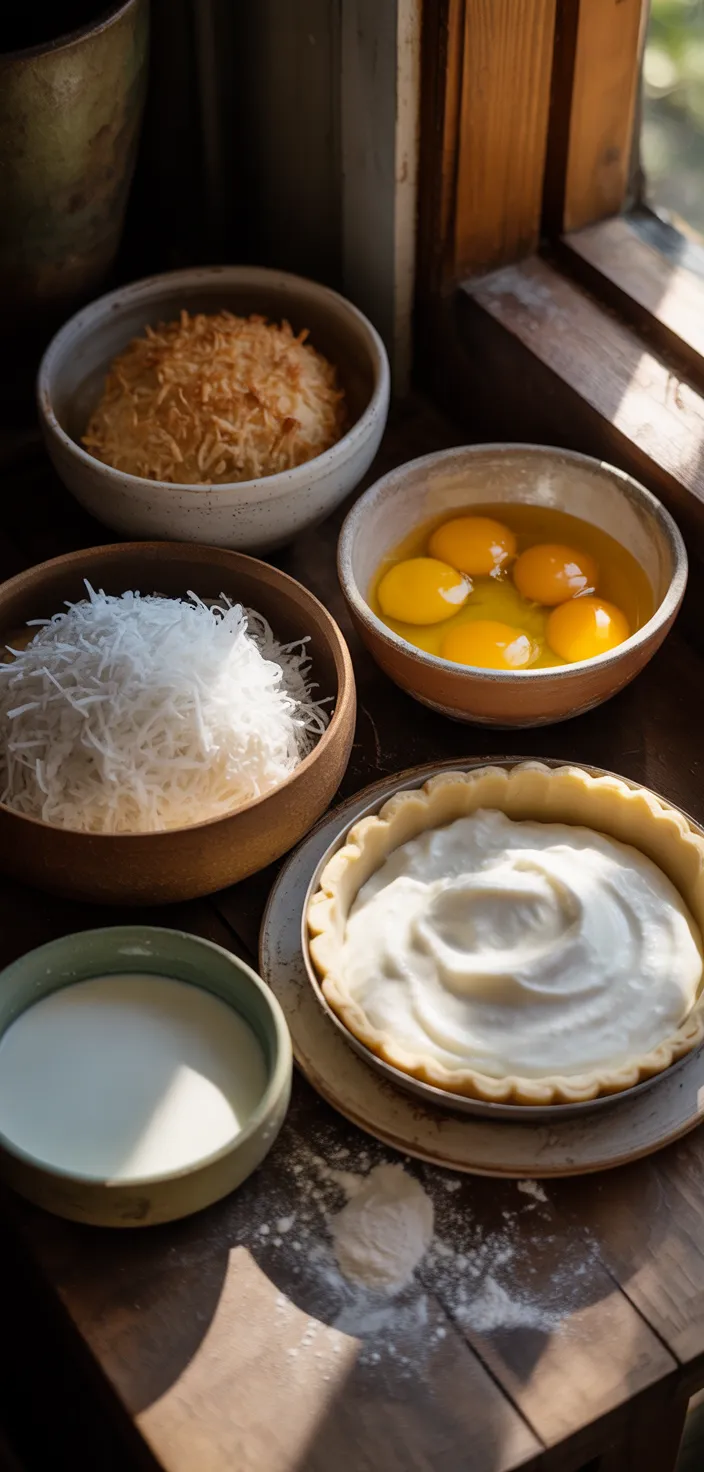 Ingredients photo for The Best Coconut Cream Pie Recipe