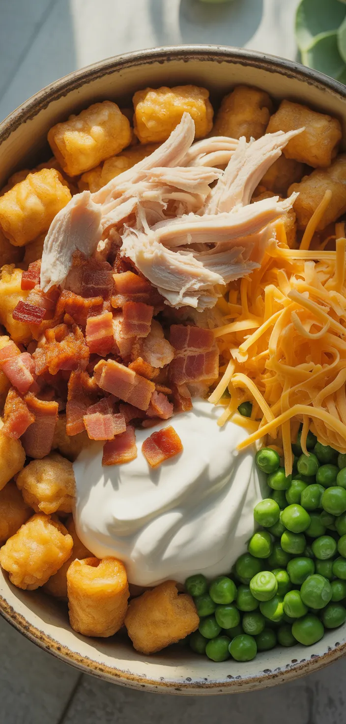 Ingredients photo for Chicken Tater Tot Casserole Recipe