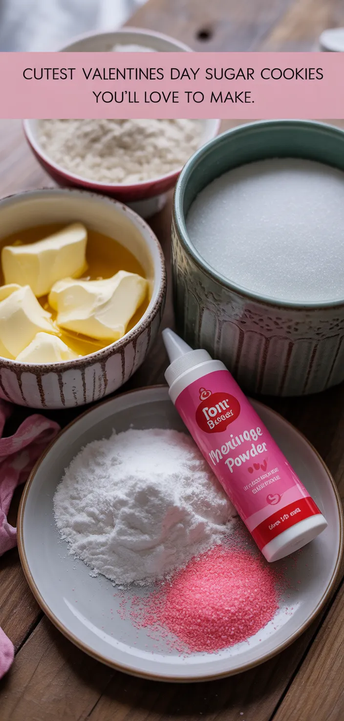 Ingredients photo for Cutest Valentines Day Sugar Cookies You'll Love To Make Recipe