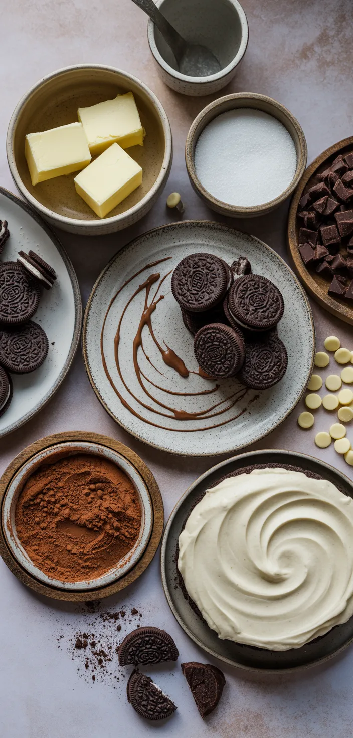 Ingredients photo for Oreo Cookie Cake Recipe