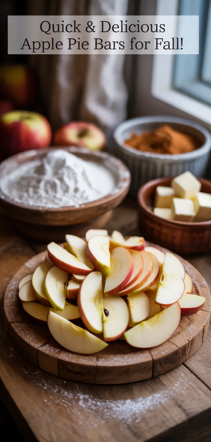 Ingredients photo for Quick & Delicious Apple Pie Bars For Fall!  Recipe