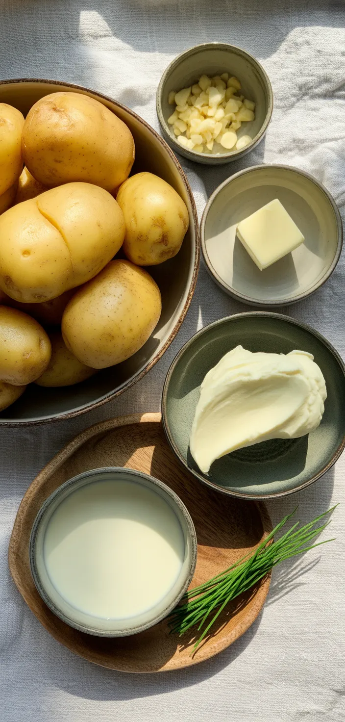 Ingredients photo for Ultimate Garlic Mashed Potatoes Recipe