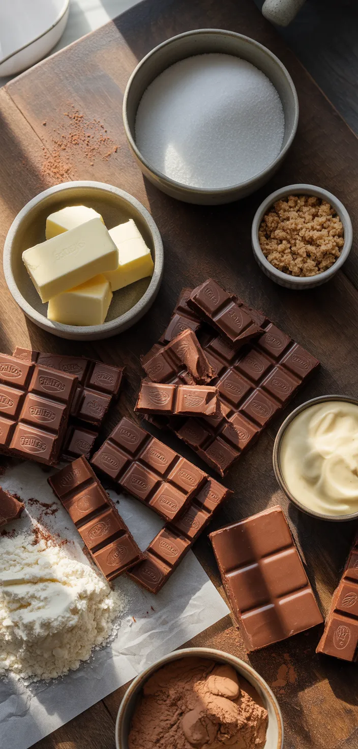 Ingredients photo for Baileys Fudge Brownies Satisfy Your Chocolate AND Booze Cravings Recipe