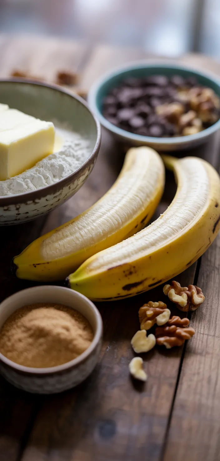 Ingredients photo for CHOCOLATE CHIP BANANA COOKIES Recipe