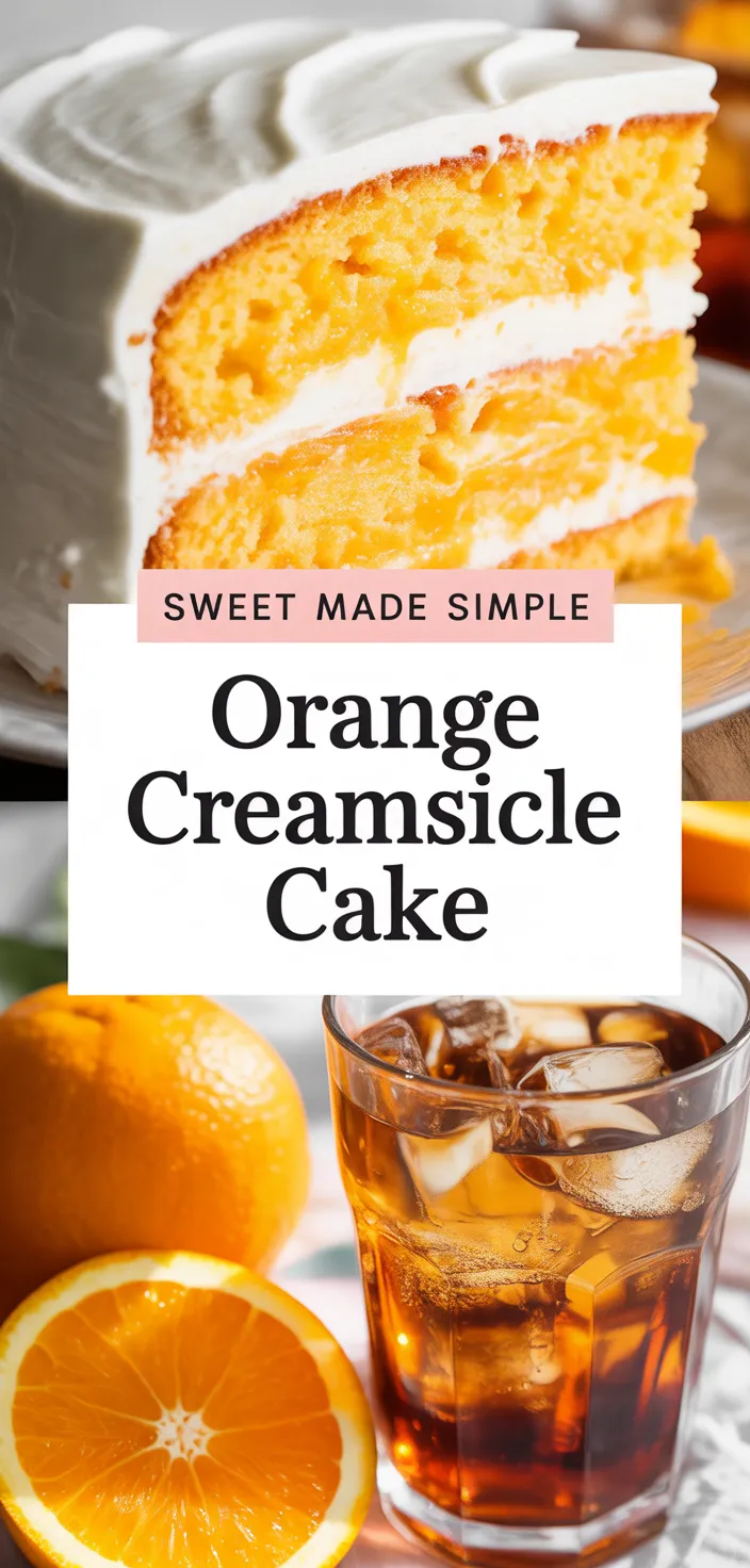 A photo of Orange Creamsicle Cake • No Jello Or Cake Mix! Recipe