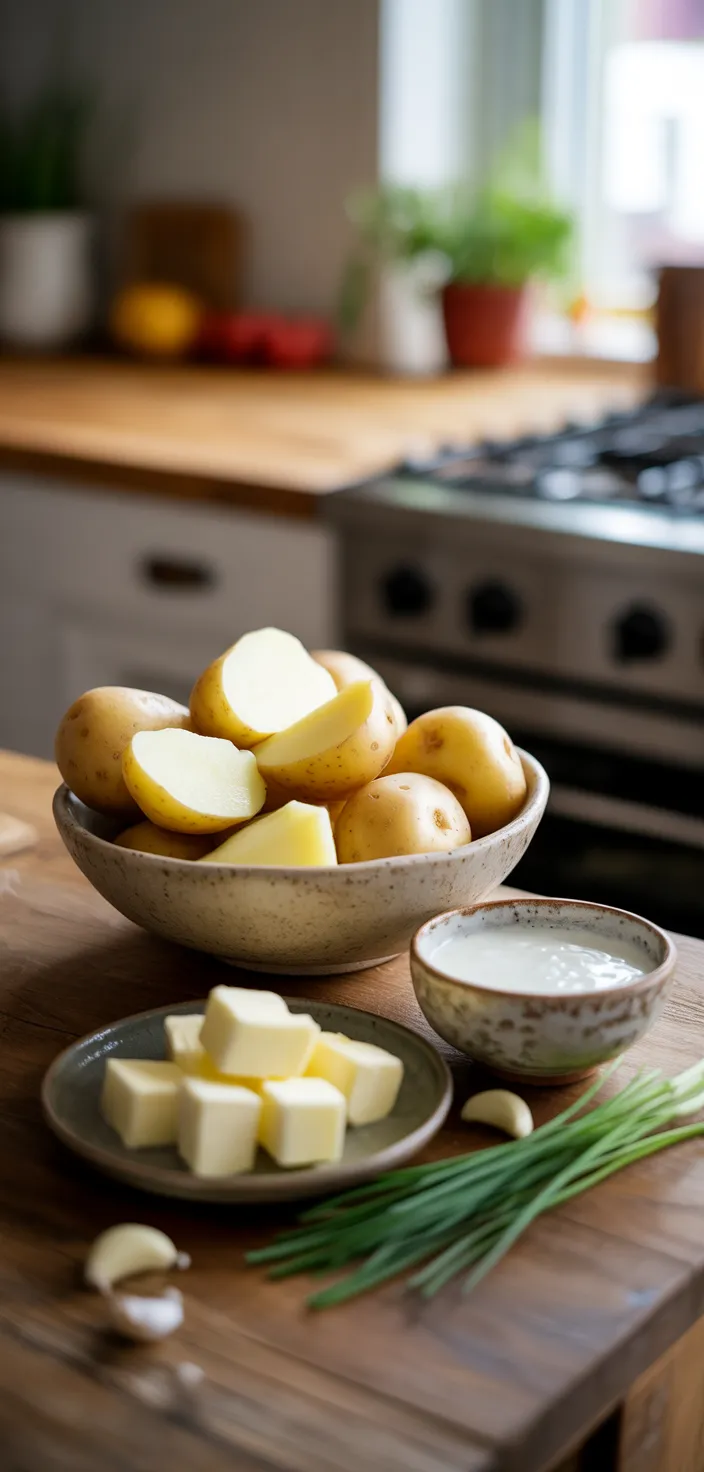 Ingredients photo for Creamy Mashed Potatoes With Heavy Cream Recipe