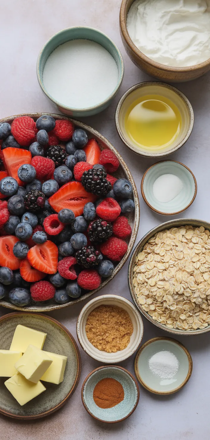 Ingredients photo for Easy Berry Crisp Recipe