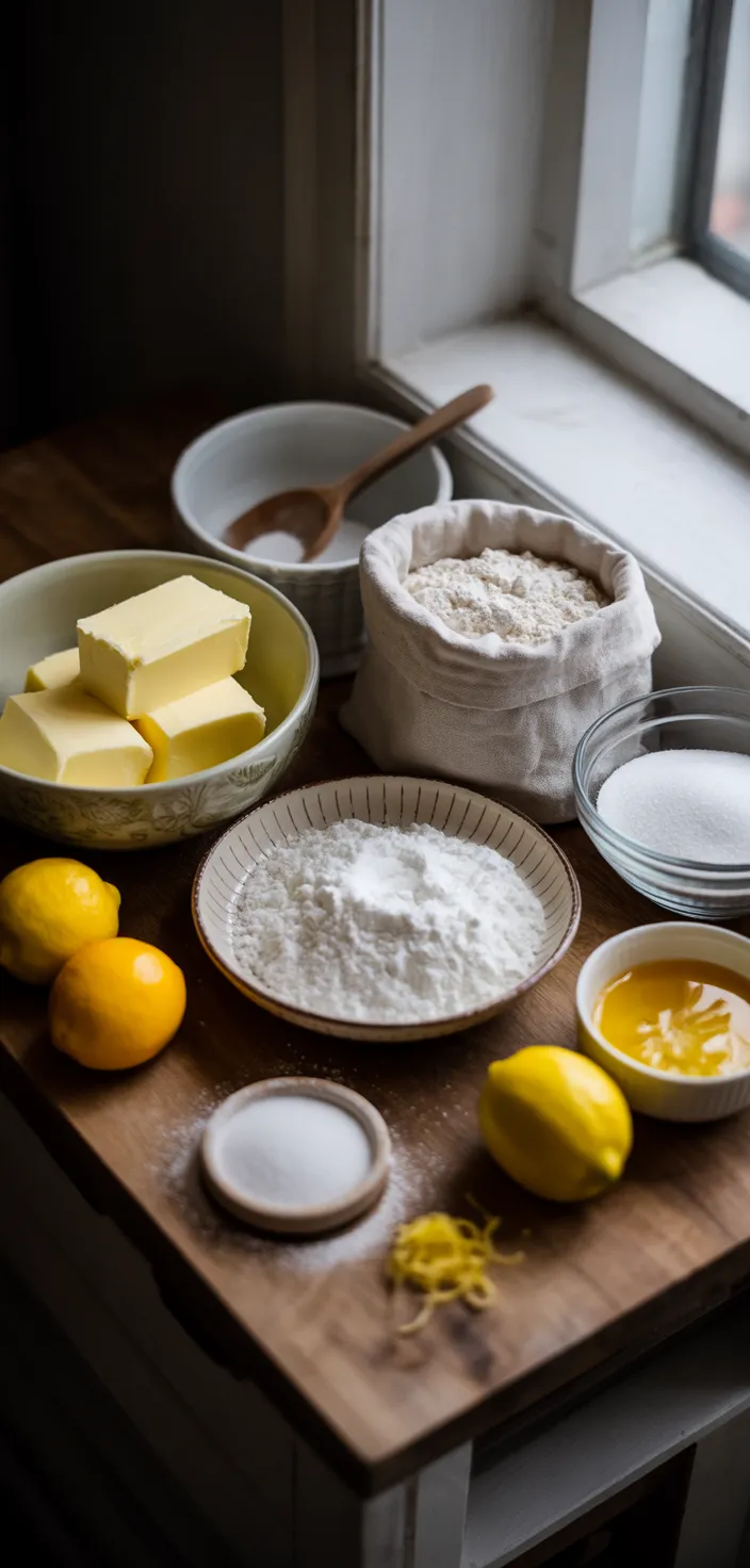 Ingredients photo for Easy Lemon Bar Recipe