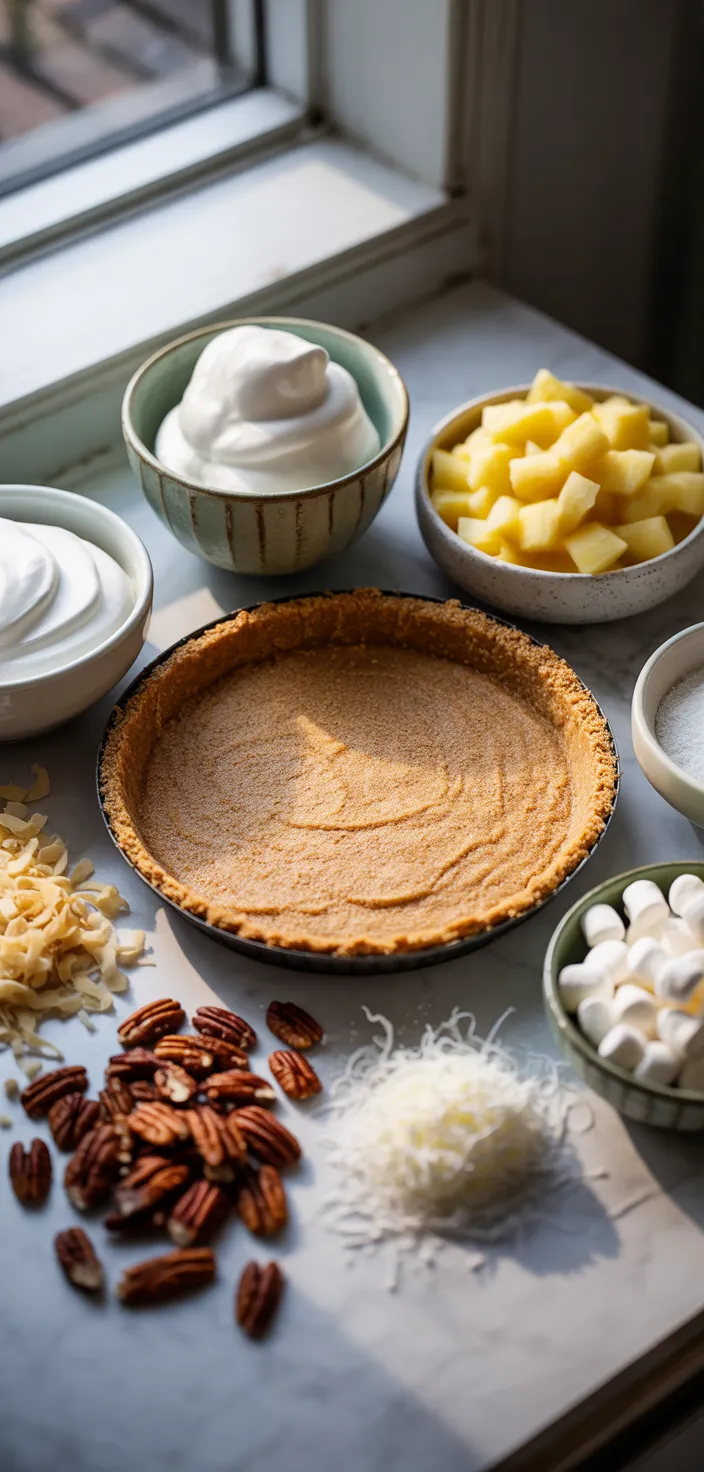 Ingredients photo for Millionaire Pie (Pina Colada Pie) Recipe