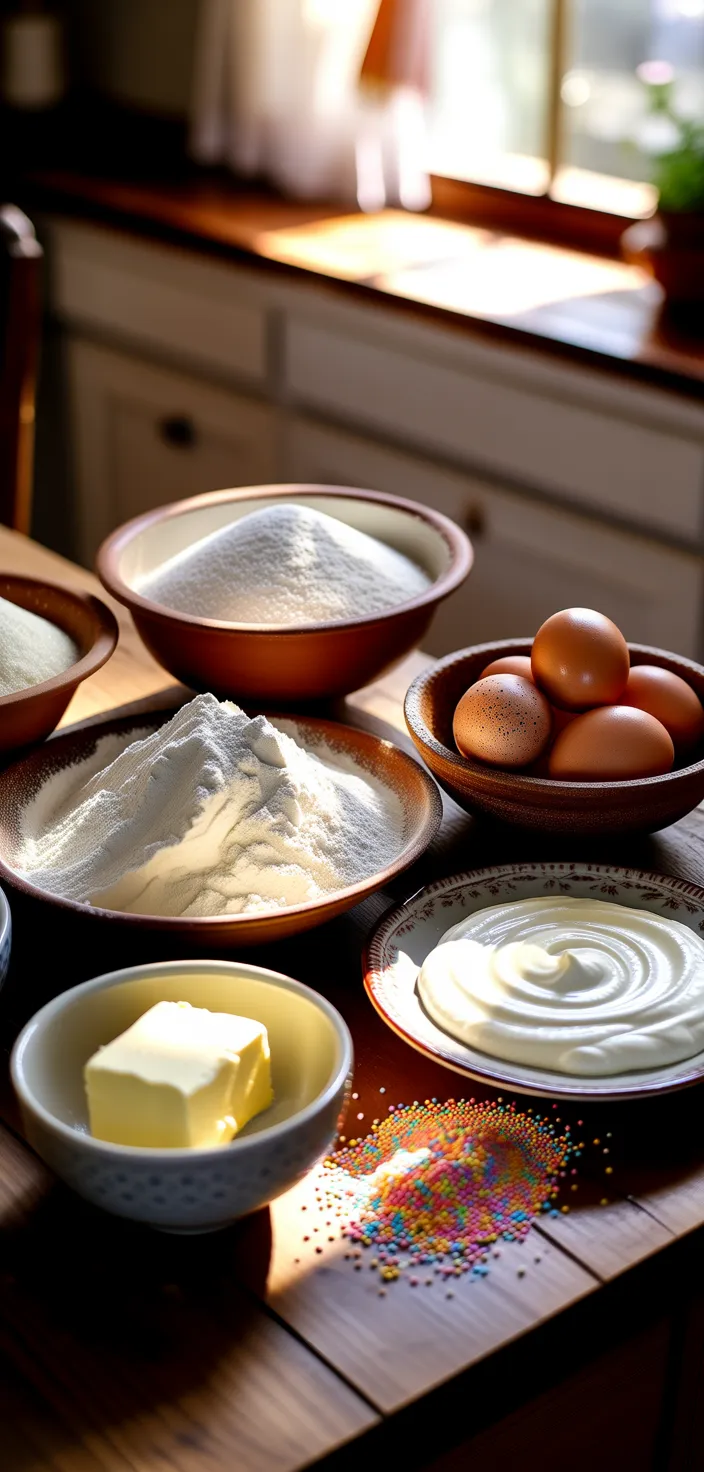Ingredients photo for Sugar Cookie Bars (sheet Pan) Recipe