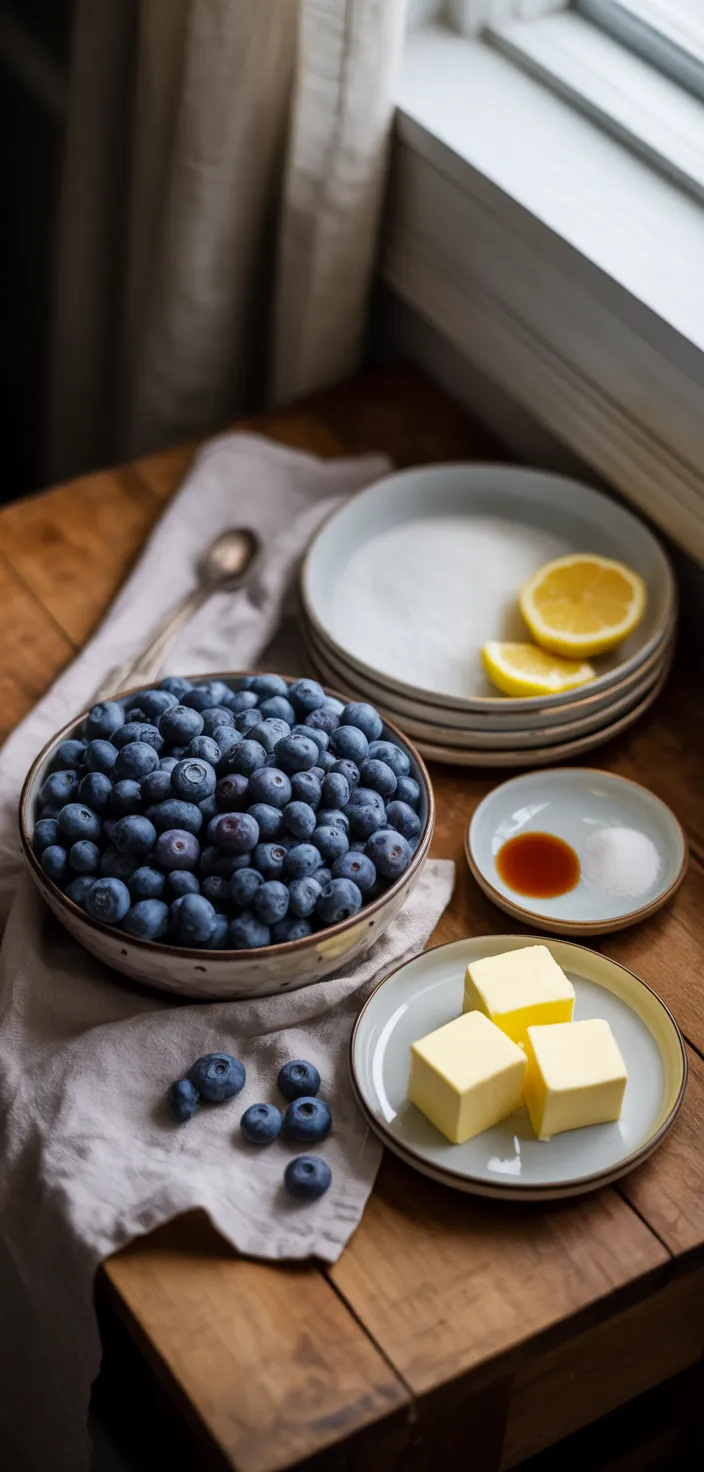 Ingredients photo for Blueberry Pie Filling Recipe