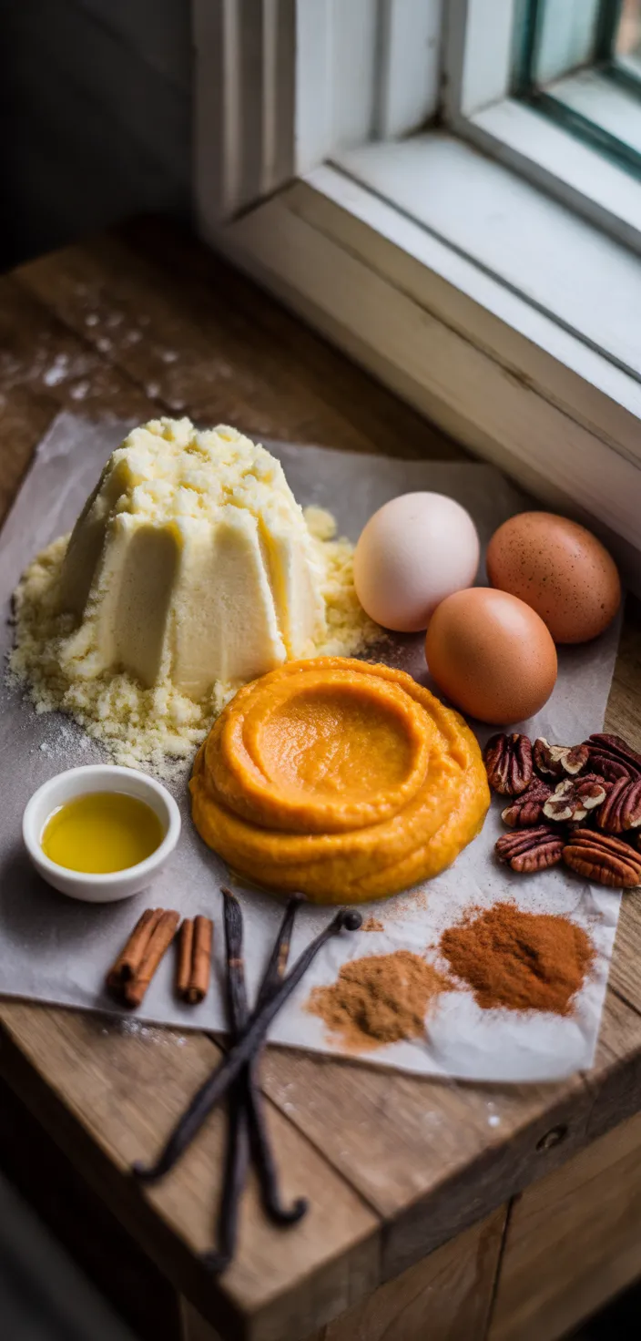 Ingredients photo for Cake Mix Pumpkin Cake Recipe